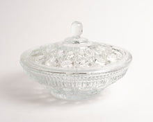 CLEAR GLASS CANDY DISH BY INDIANA GLASS