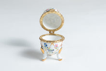 PORCELAIN FOOTED EGG SHAPED TRINKET BOX - FORMALITIES BY BAUM BROS
