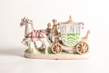 BISQUE HORSE AND CARRIAGE WITH COURTING COUPLE - SYLVAN CHINA