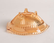 VINTAGE JEANNETTE CARNIVAL GLASS BOWL - MARIGOLD