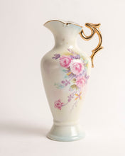 LEFTON CHINA PITCHER WITH PINK FLOWERS
